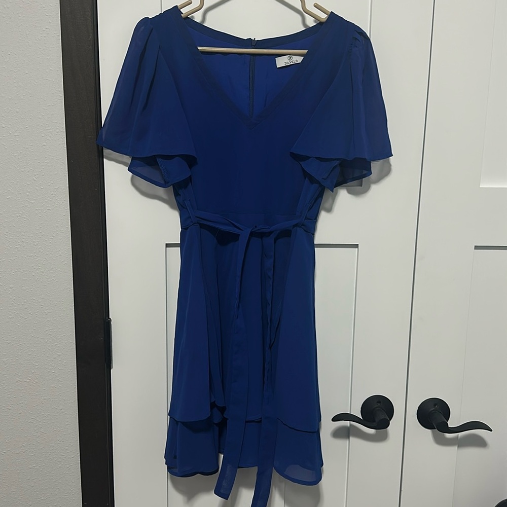 Royal blue dress 100% polyester